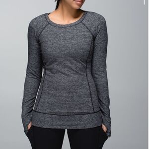 Women's Gray Long-Sleeve Active Top
